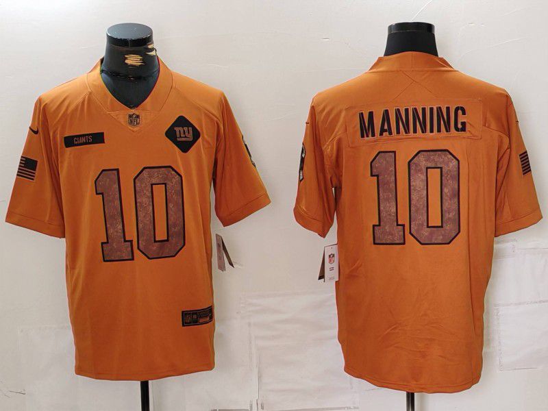 Men New York Giants #10 Manning Brown Nike 2024 Salute To Service Limited NFL Jersey->new york giants->NFL Jersey